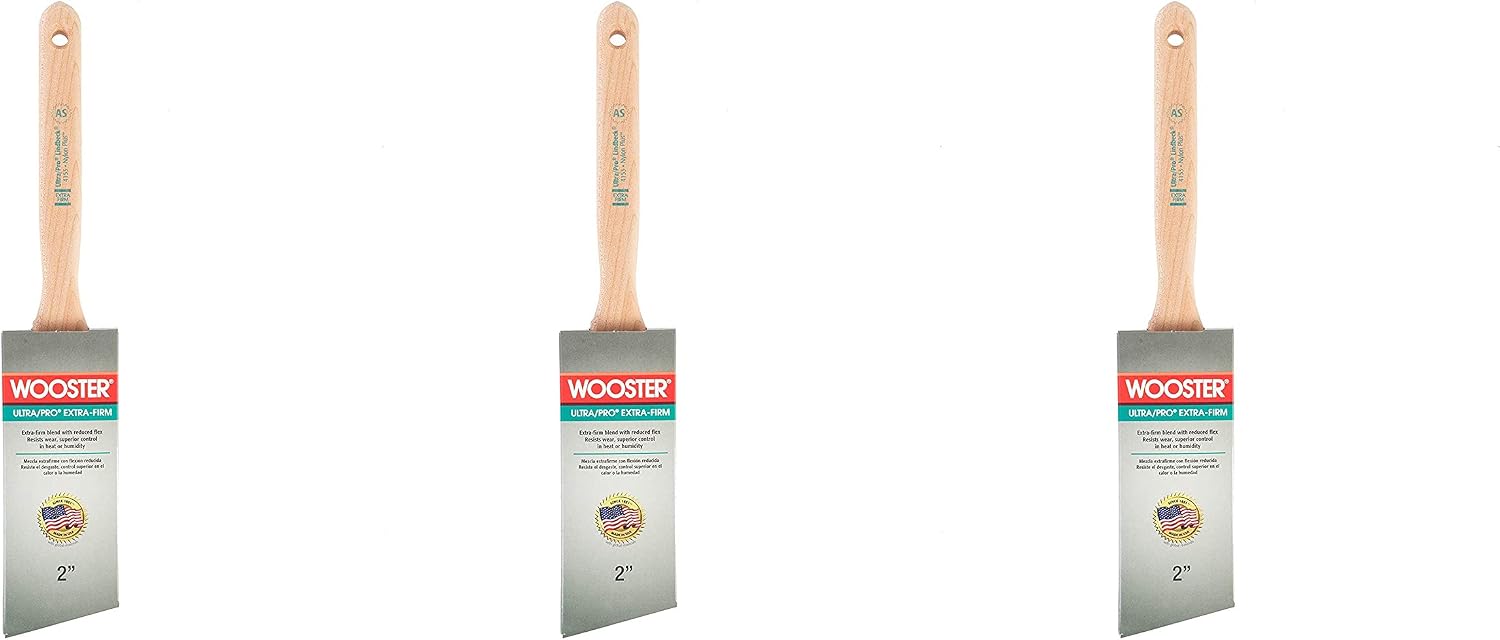 Wooster Brush 4153-2 Ultra/Pro Extra-Firm Lindbeck Angle Sash Paintbrush, 2-Inch 3 Pack