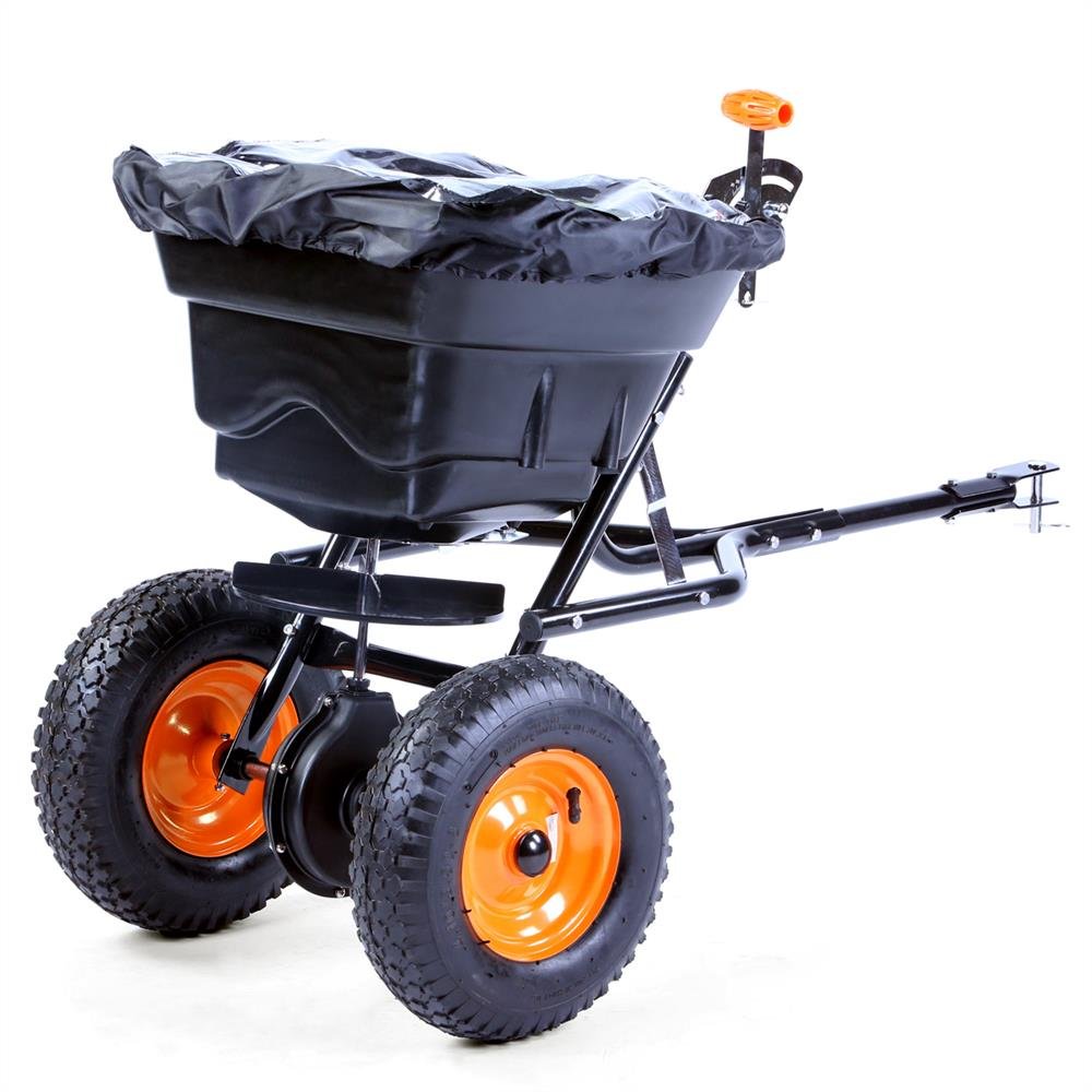 Spargitore spargisale spandiconcime centrifugo su ruote con gancio FUXTEC GS36S