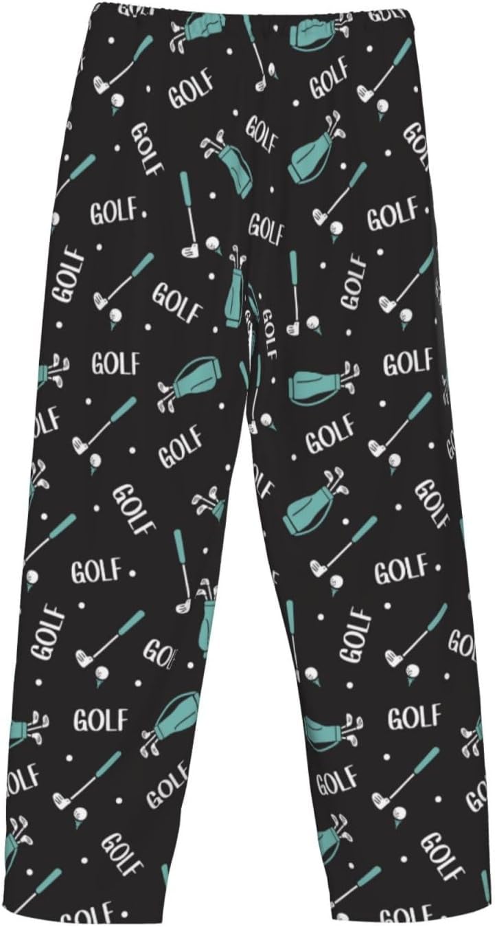 Funny Men's Soft Breathable Sleep Pants with Pocket,Lightweight Lounge Pajama Bottoms for Men Sleepwear