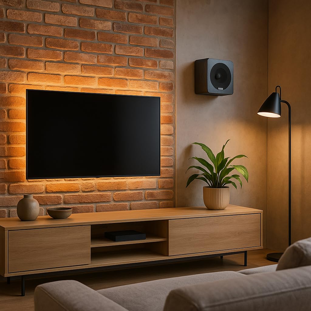 Magic Around-5 Noir – Paire d’Enceintes Surround Murales Home Cinema | Conception Quadripolaire 4 Tweeters + Woofer 5,25" | Enceintes Passives pour Systèmes 5.1 et 7.1