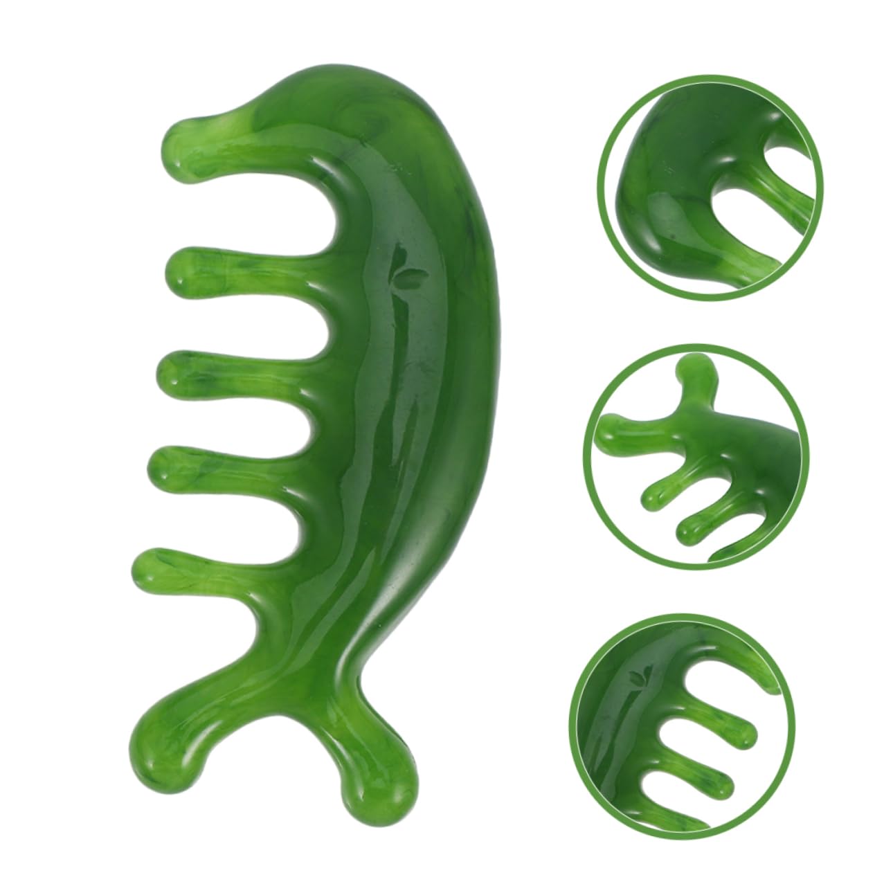 Beavorty 10 Stück Jade Peeling Massagekamm Kopfhaut Massagekamm Haarkamm Akupunktkamm Tragbarer Kamm Haarmassage Handkamm Für Die Kopfhaut Kopfhautmassagegerät Handkamm Handkamm