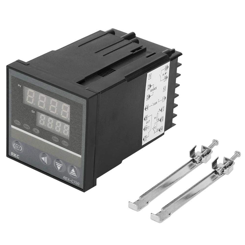 REX-C700FK02-MY*an PID Digital Temperature Controller Intelligent Control Dual Digital Display Temperature Controller for Seed Germination Reptile Brewing Breeding Incubation Greenhouse