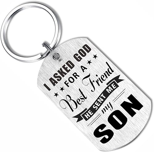 Miniatura 4 de Llavero inspirador para mi hijo, regalos para hijo de mamá papá, siempre recuerda que eres más valiente de lo que crees, Llavero hijo