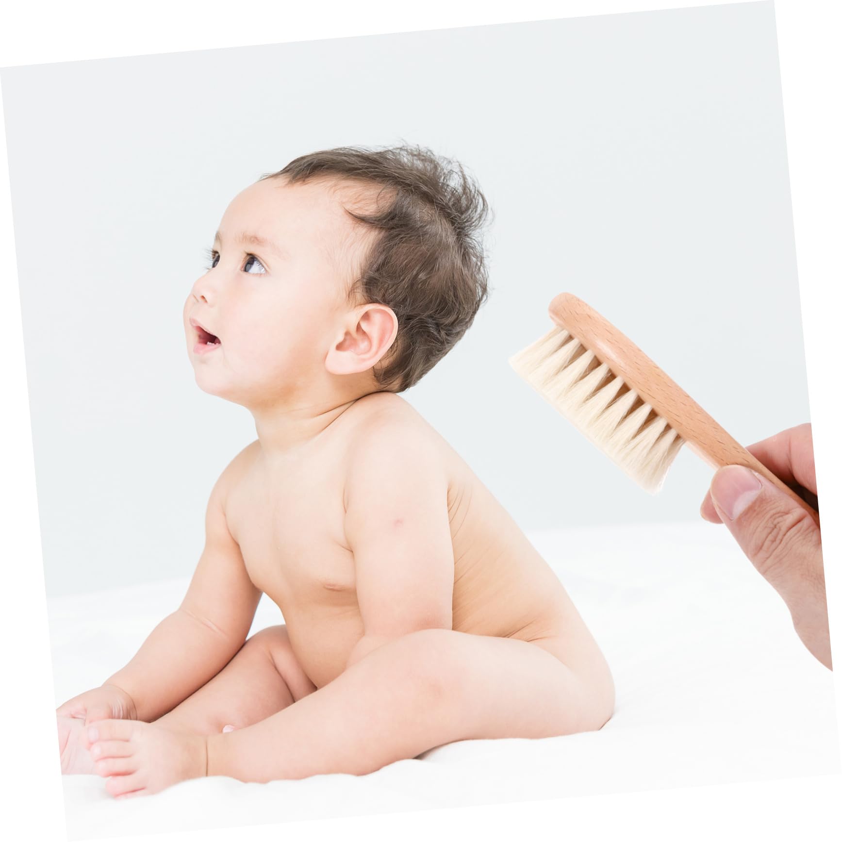 BESTonZON 2 Juegos De 4 Uds De Cepillos De Lana Peine De Madera Para Kit De Cuidado De La Cabeza Producto Para El Cuidado Del Cuero Cabelludo Pelo De Lana Para Niños