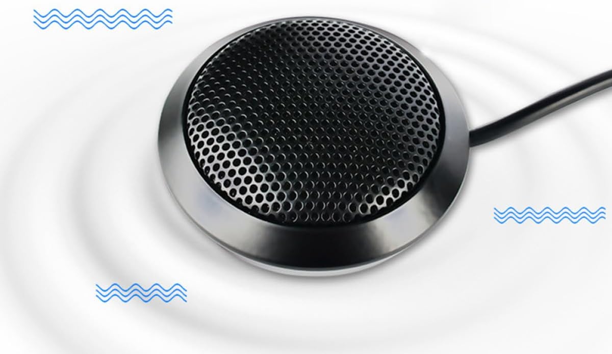 Amosfun Condenser Microphone for Computer Conference and Video, Laptop Mic, Omnidirectional Pickup for Business and Online Meetings