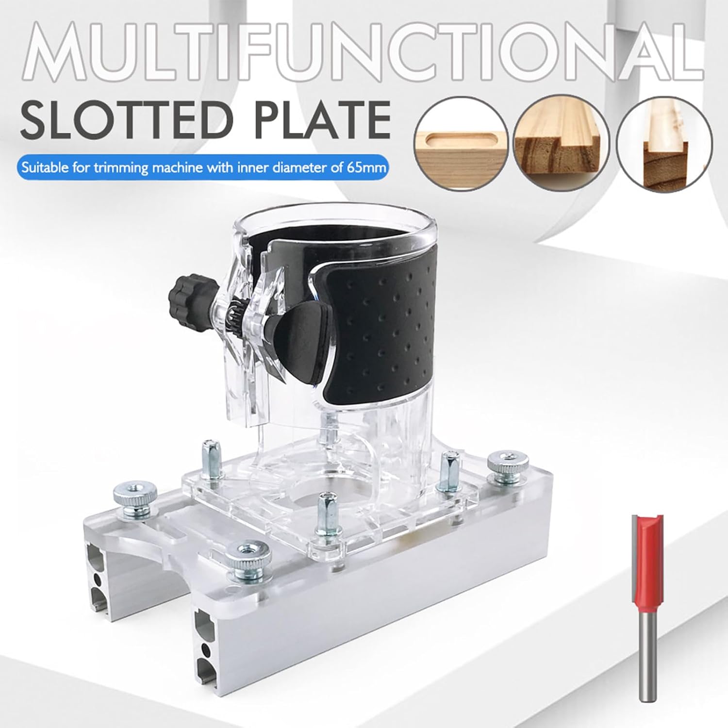 Router Edge Guide, Trimming Machine Fastening Bracket, Non-Slip Router Bracket for Hollowing, Carving, Grooving, Engraving, Woodworking, Home, Garage, Workshop, Crafts, Industry