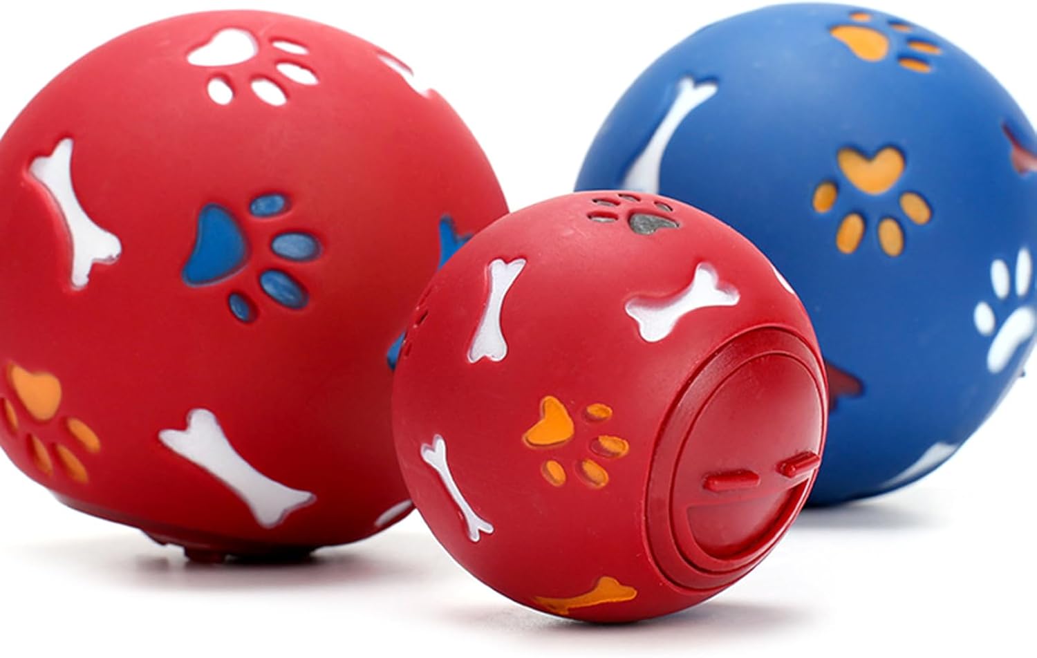 小型から大型犬用犬用噛むおもちゃ 漏れる食べ物を詰められるおやつ 固めビニール 退屈を和らげるトレーニングおもちゃ