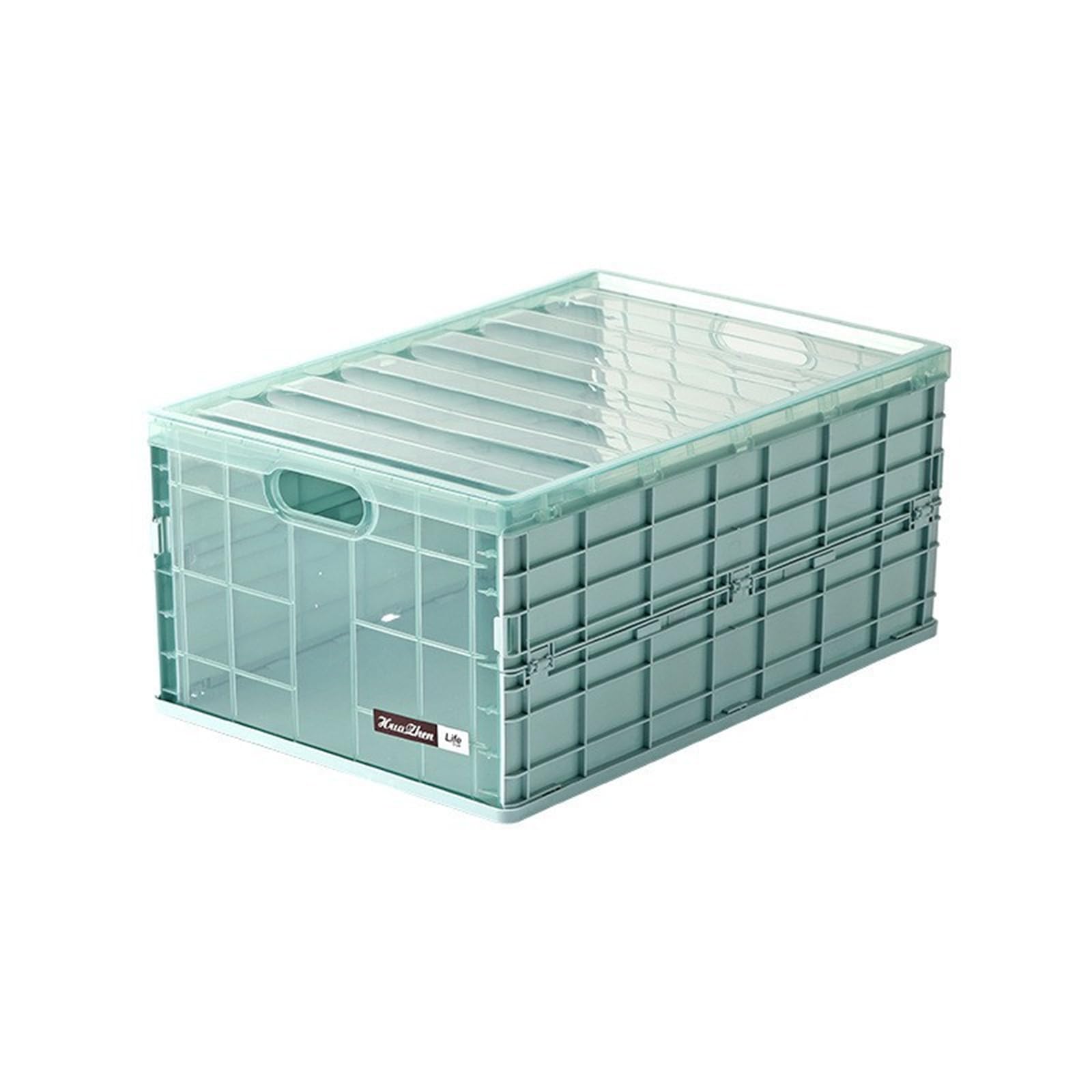 Scatole per Armadio con Coperchio Scatola Di Archiviazione In Plastica Scatola Di Archiviazione Trasparente Pieghevole Con Coperchio-F 44 * 30 * 21 Cm-Un