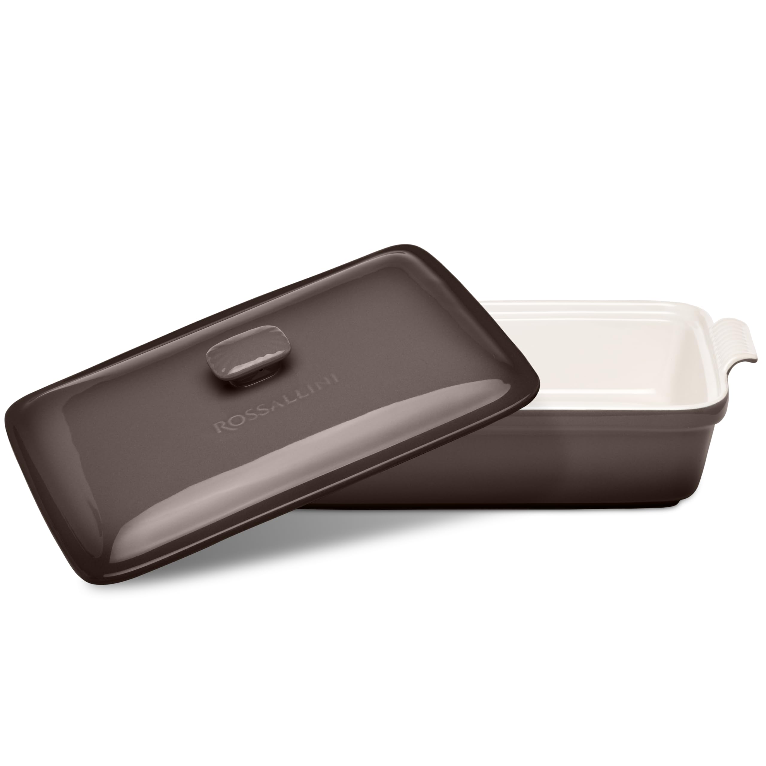 Rossallini Stoneware Casserole Dish - Grey -2 Rossallini Stoneware Casserole Dish - Grey -2