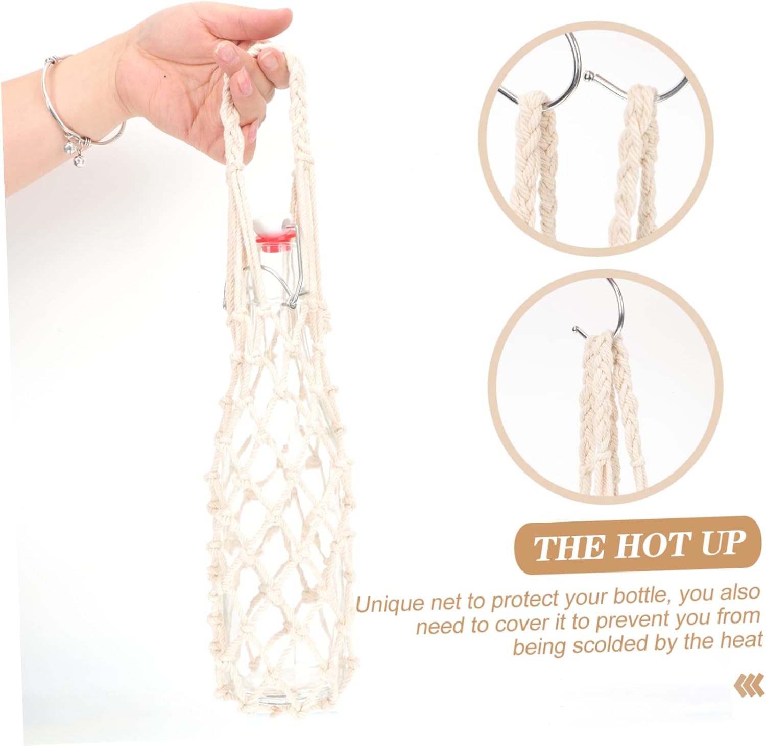 Kisangel 5pcs Insulated Bottle Bag Portable Water Bottle Holder Strap Organizer for Travel Sports and Daily Use