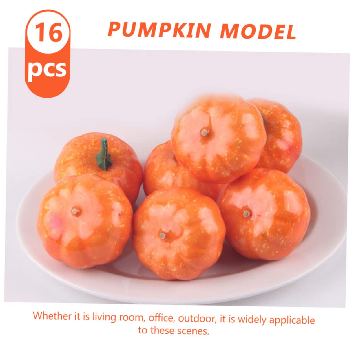 Cabilock 80 Stück Simulationsschaum Kürbis Thanksgiving Dekorationen Herbstkürbis Künstliche Kürbisornamente Künstliche Halloween Kürbisse Herbsterntekürbisse Lebensechte