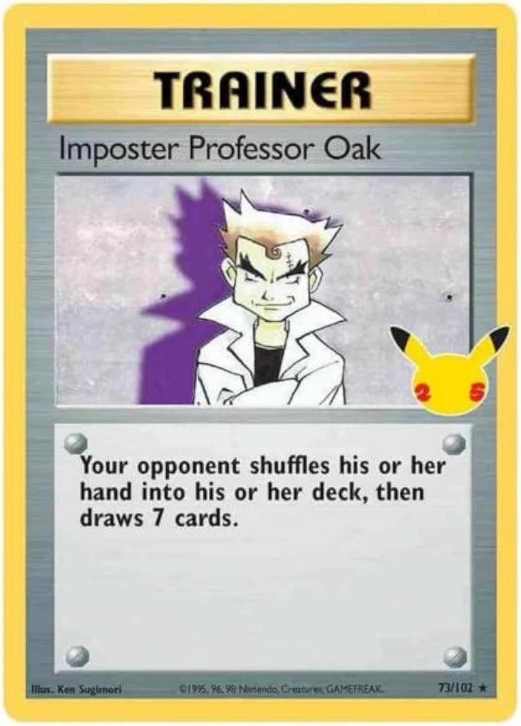 Imposter Professor Oak - Celebrations - 73/102 - Holo Rare - Pokemon Card
