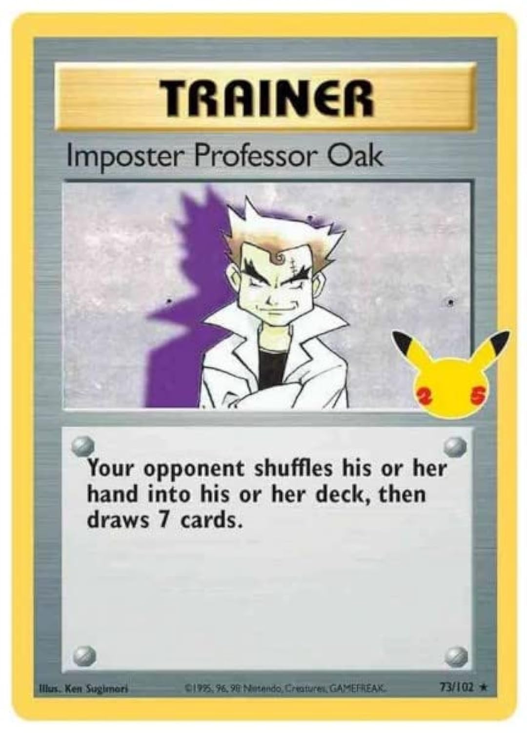 Imposter Professor Oak - Celebrations - 73/102 - Holo Rare - Pokemon Card