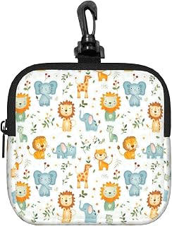 Babies Hand Draw Animals 1 Print Small Travel Toiletry Bag | 4.1" X 1" X 4.1" Mini, Women Men Portable Hanging, Toiletrie Makeup Waterproof, Organizer Accessories Tool Bag, For Teen Girl