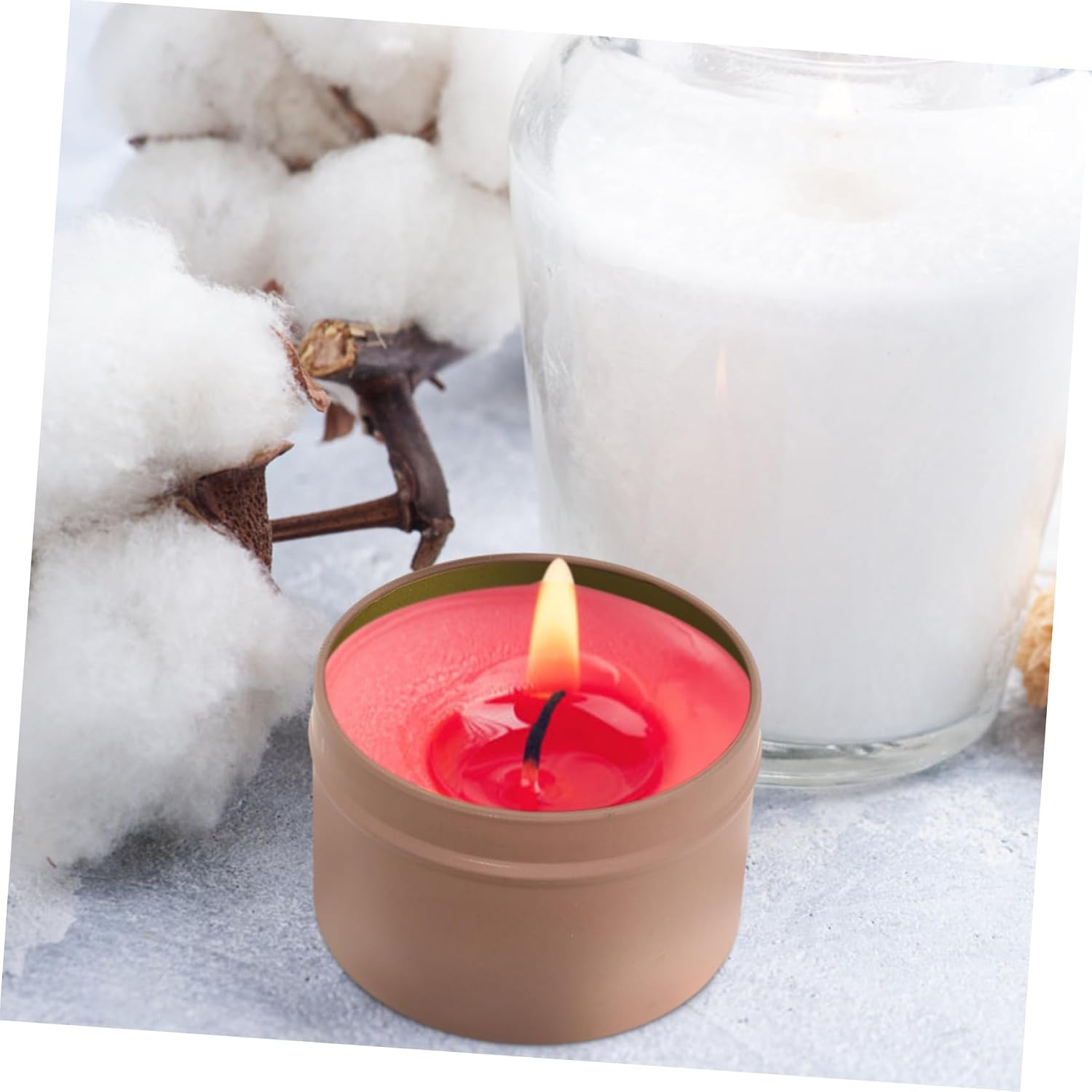 12pcs Metal Candle Tins Refillable DIY Candle Containers for Home Decor Essential Oils and Party Atmosphere Elegant Rose Gold Finish