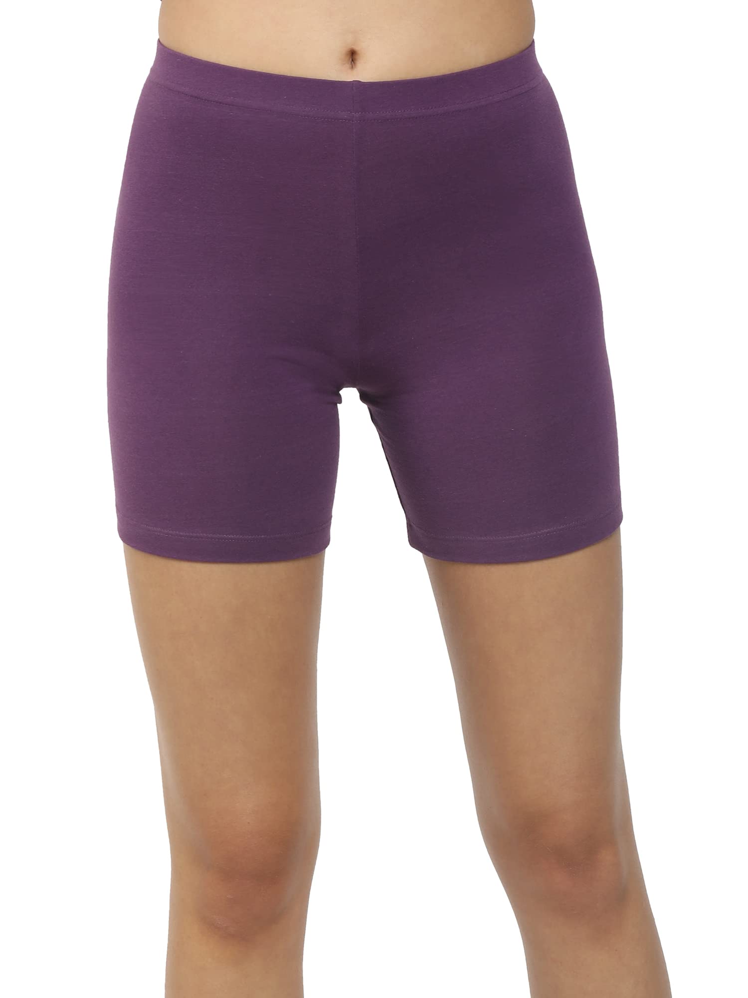 shyygl Girls and Women Cotton Spandex Tights Cycling Shorts Shorts Solid Color Model SL 921(Pack of 1)-picture-37