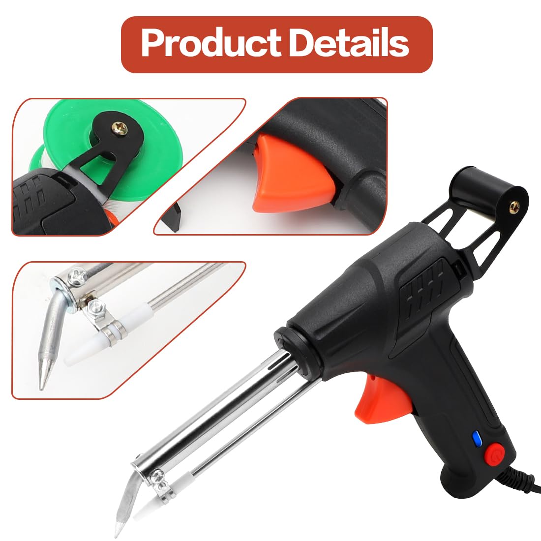 Outils de soudage au laser industriel chauffé en interne, ensemble de pistolets à pile pulmique multifonctionnel, pistolet de soudage pour métal, machines à souder câblées automatiques pour cuivre