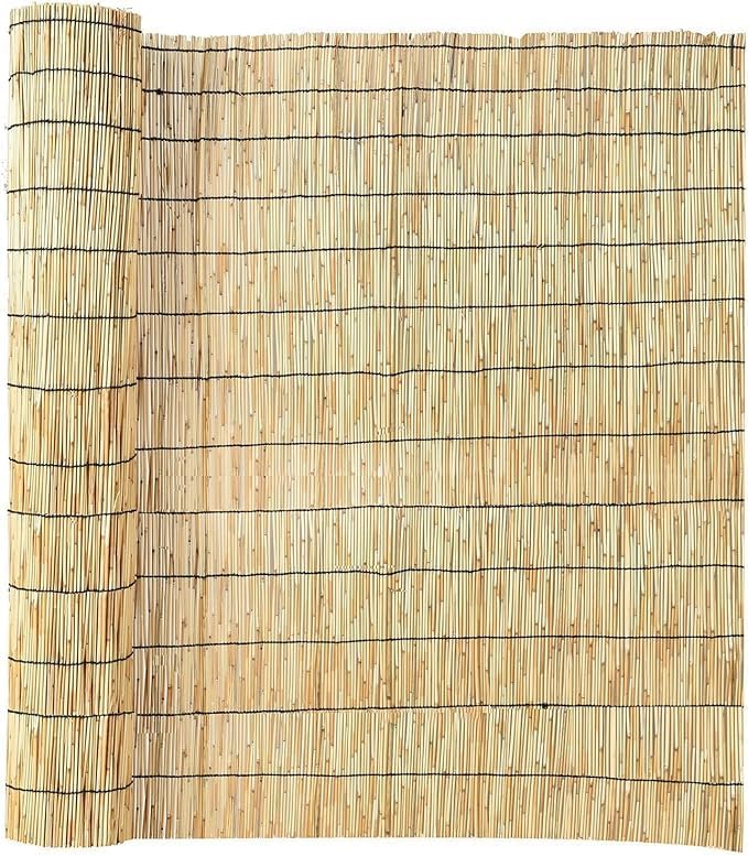 LINGWEI Natural Reed Privacy Fence - Eco-Friendly Bamboo Fencing for Gardens, Balconies, and Patios | Durable, UV-Resistant, Hand-Woven Reed Screen (200x122cm (Big))