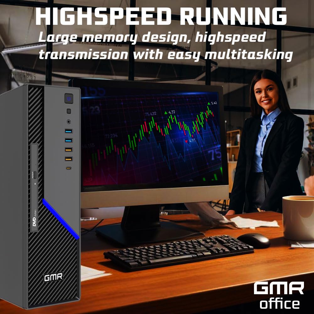 GMR Ultra SFF i7 Office PC - Business Office Computer | 3 Jahre Garantie | 16 GB RAM | 512GB SSD M.2 | DVD±RW | USB 3 | Windows 11 Pro | WiFi-Bluetooth