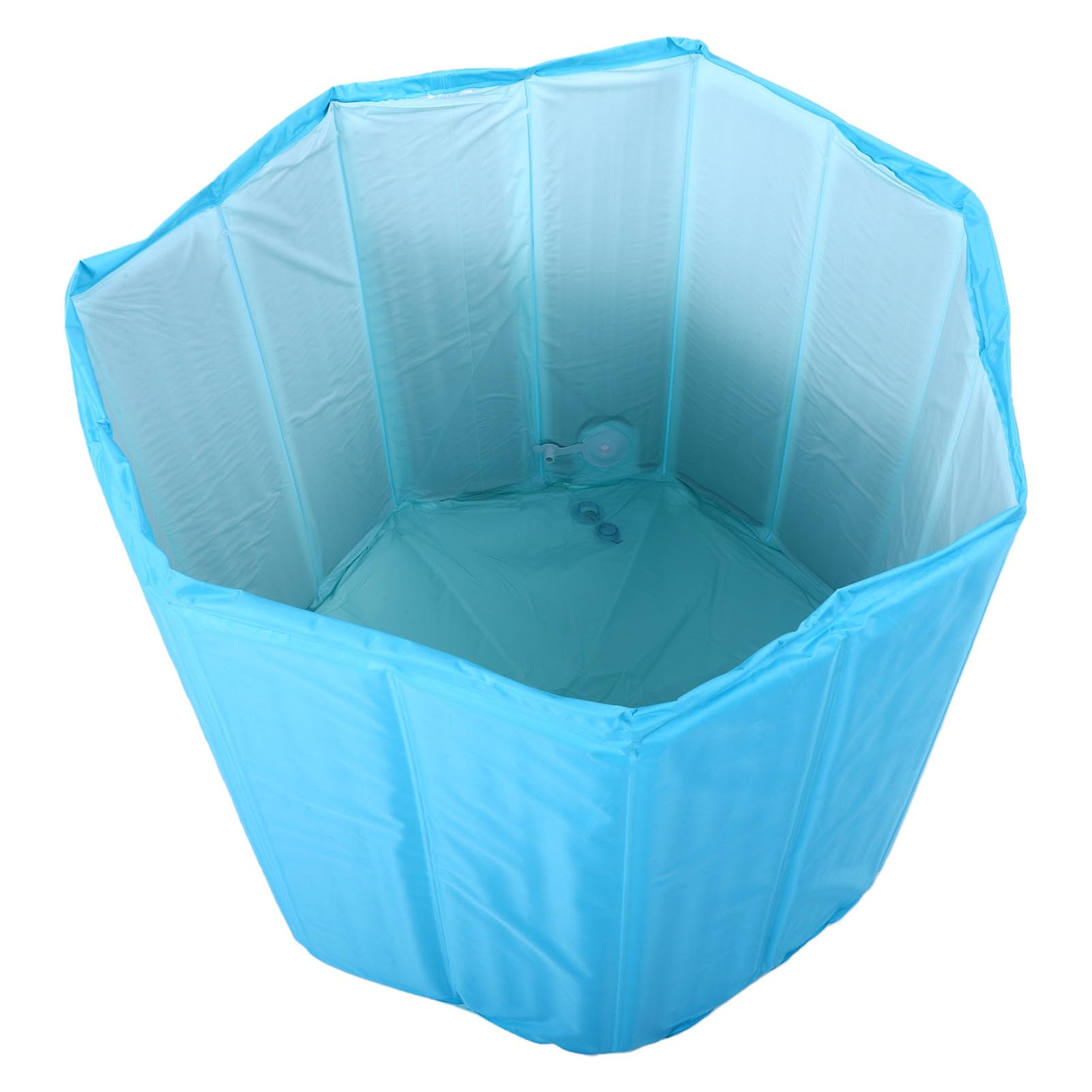 banapoy Vasca Bagno Pieghevole per Adulti, Vasca Bagno Gonfiabile Portatile in PVC Acqua Fredda, SPA Pieghevole per Doccia, Rapido Recupero Muscolare 31,50x25,59 Pollici (BLUE)