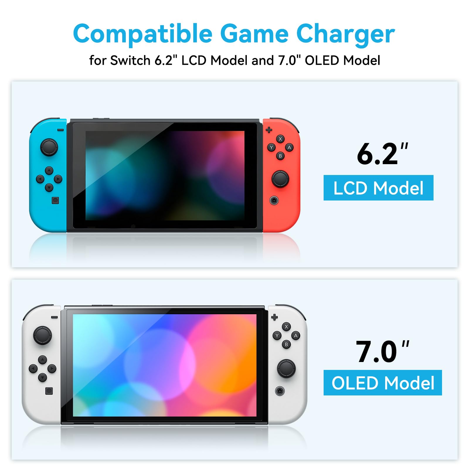 NEWDERY Externe Akku Hülle 10000 mAh für Nintendo Switch mit PD-Schnellladen, Spielkartensteckplätzen und Ständer