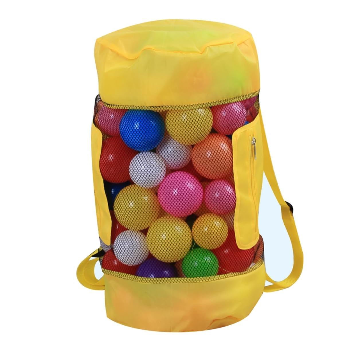 Ipetboom Portable Mesh Beach Bag Tote Storage Backpack for Swim S Yellow for Volleyball Soccer Beach Accessories