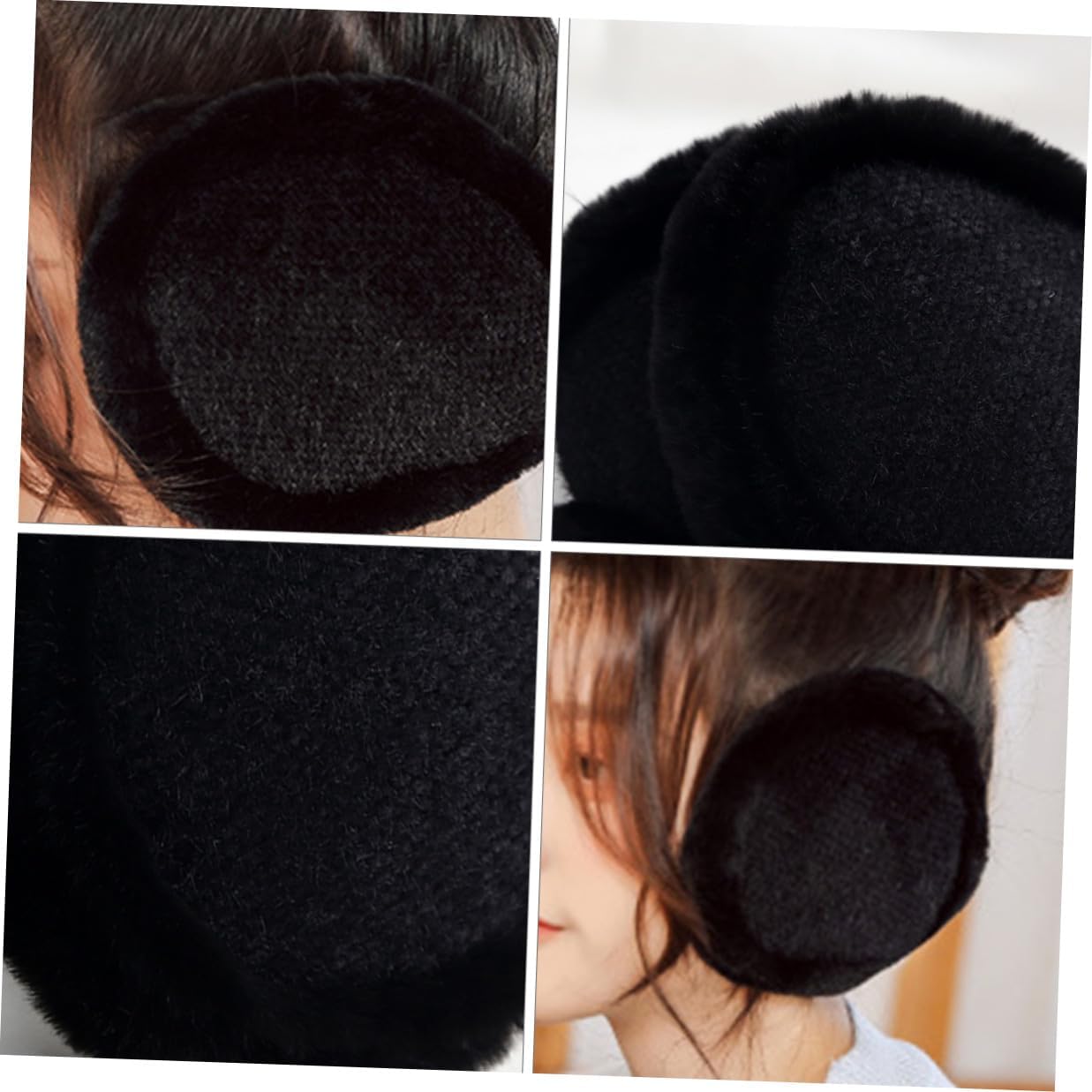 Plush Ear Warmers Earmuffs Windproof Foldable Ear Covers for Men and Women Winter Outdoor Cold Weather Protection