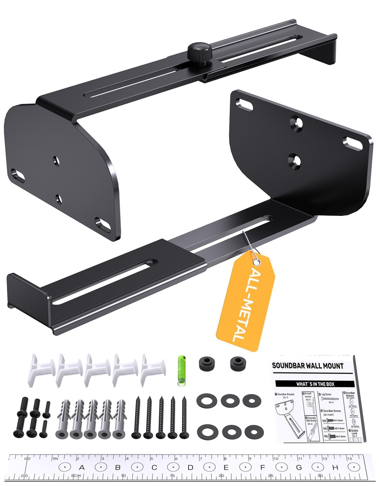 Soporte de pared para barra de sonido regulable resistente a arañazos 8