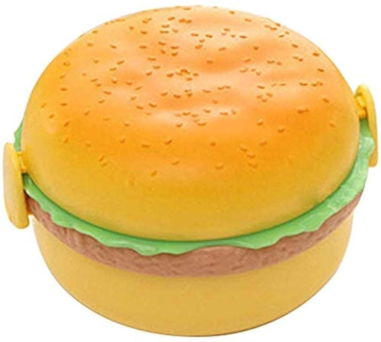 Burger Shape Lunch Box for Kids - Leak Proof Plastic Lunch Box with Compartments