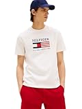 Mens Short Sleeve Cotton Graphic T-Shirts with Embroidered Flag Logo