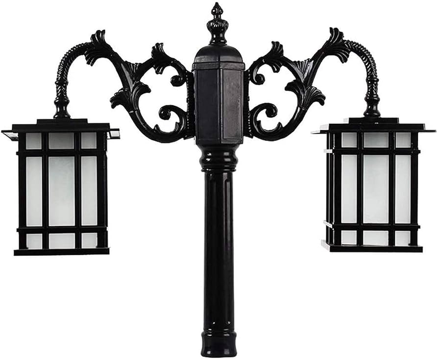 屋外ランプポストライト 2灯 屋外ランプポストライト アルミ製