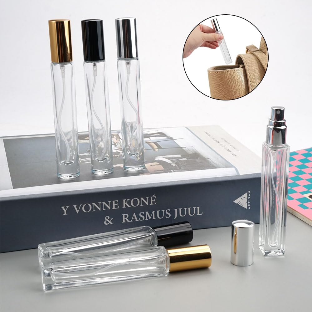 Enslz 10 Mini Flaconi Spray Da 10 Ml, Ricaricabili, In Vetro, Per - Foto 4