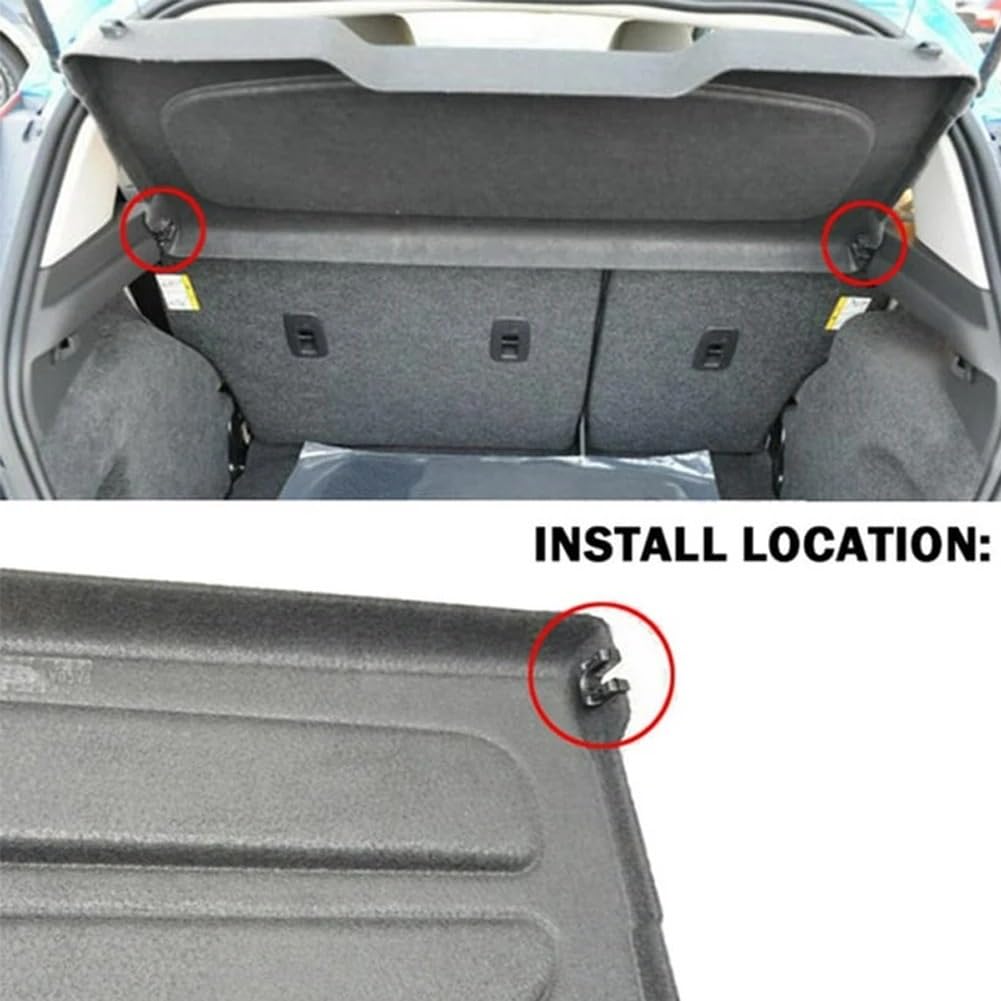 Tronco Privacy Cappelliera Per Ford Per Fiesta MK7 Per C-Max MK1 E 2 2008-2017 Cerniera Perno Ripiano Posteriore 015532109E Copertura Bagagliaio Posteriore(4 sets)