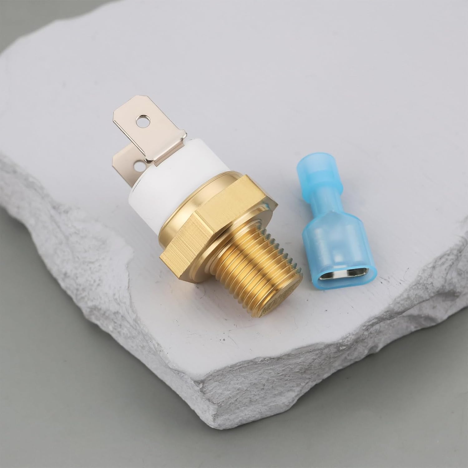 1/8'' NPT Cooling Fan Temperature Thermo Sensor for Engine Block Radiator Manifold 3.4x2x1cm 175-190 Degrees Open