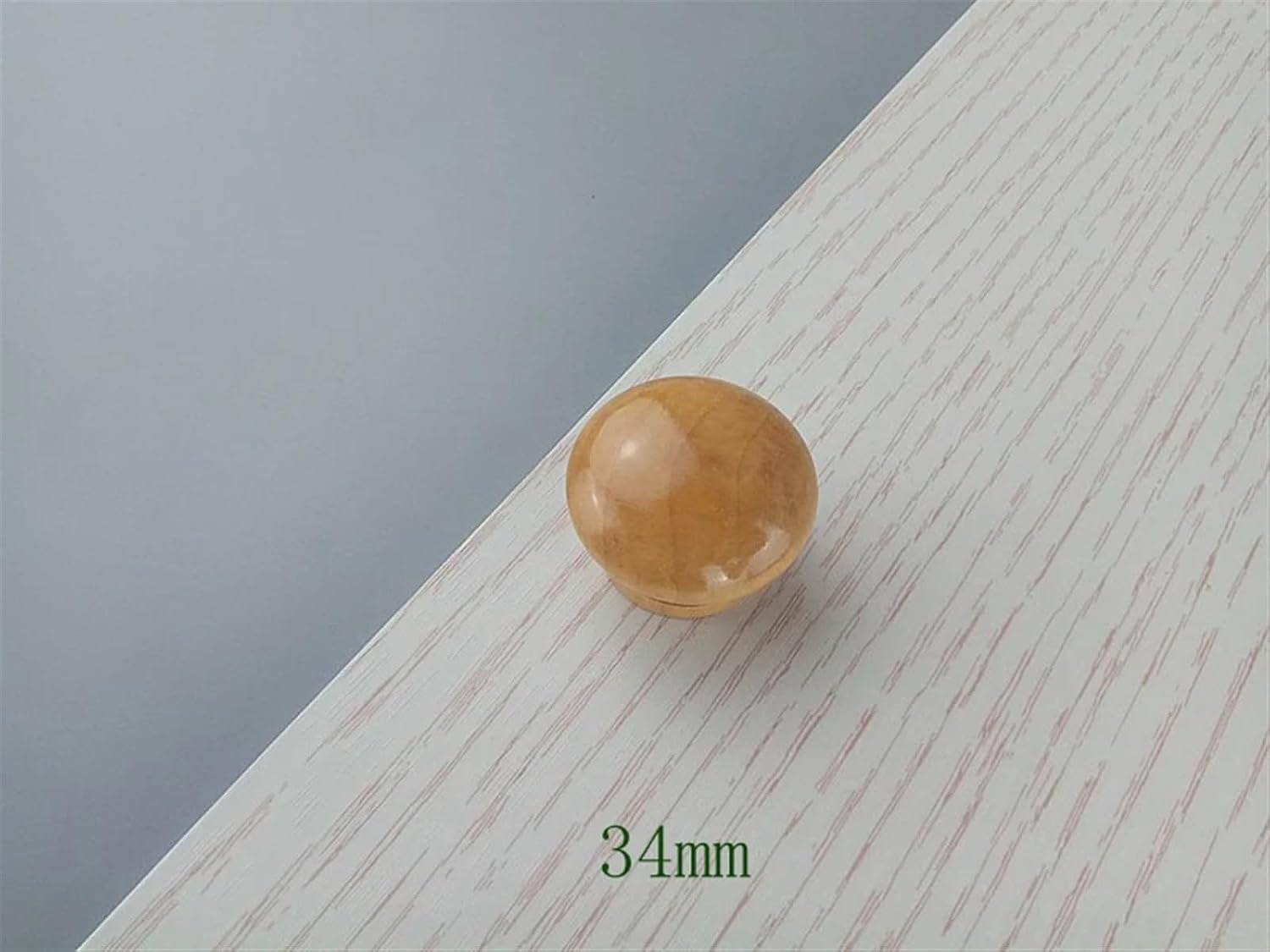 Round Wooden Knobs Furniture Solid Wood Sliding Door Drawer Wardrobe Kitchen Cabinets Cupboard Pulls Push Handles 5Pcs(34mm)