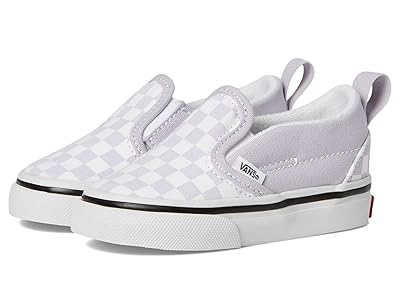 Vans Kids Slip-On V (Infant/Toddler) Kids Shoes Color Theory Checkerboard Lilac Mist : 9 Toddler M, Textile/Canvas
