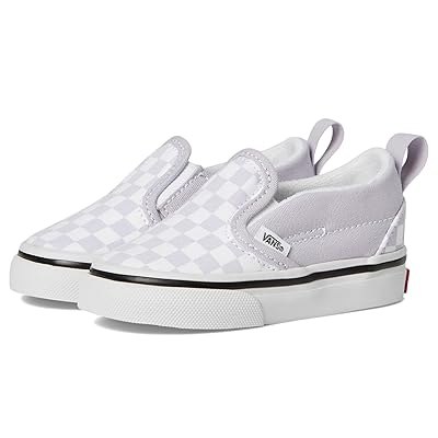 Vans Kids Slip On V (Infant/Toddler) Kids Shoes Color Theory Checkerboard Lilac Mist