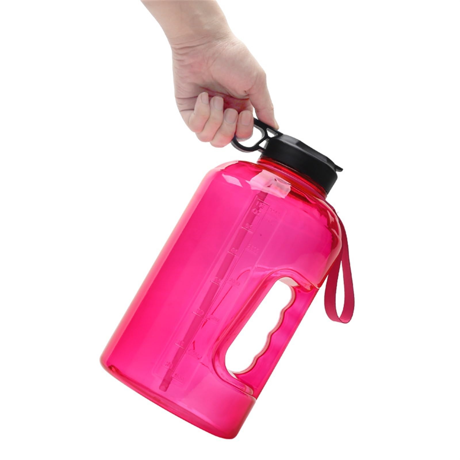 Bouteille d'eau Bouilloire en Plastique de Grande capacité 3,78 L Bouteille d'eau de Sport Incentive Marque de Temps Bouilloire de Fitness en Plein air Une Bonne Aide Gourde(Azul)