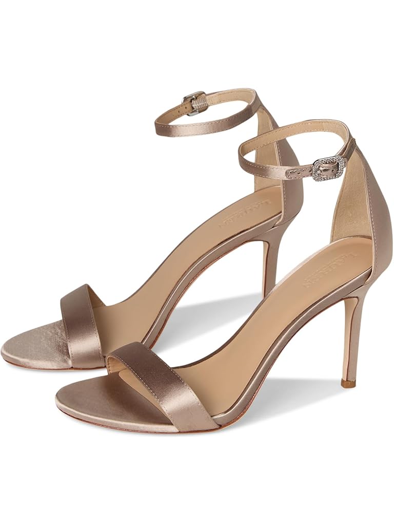 Lauren Ralph Lauren Allie Pave-Buckle Satin Sandals