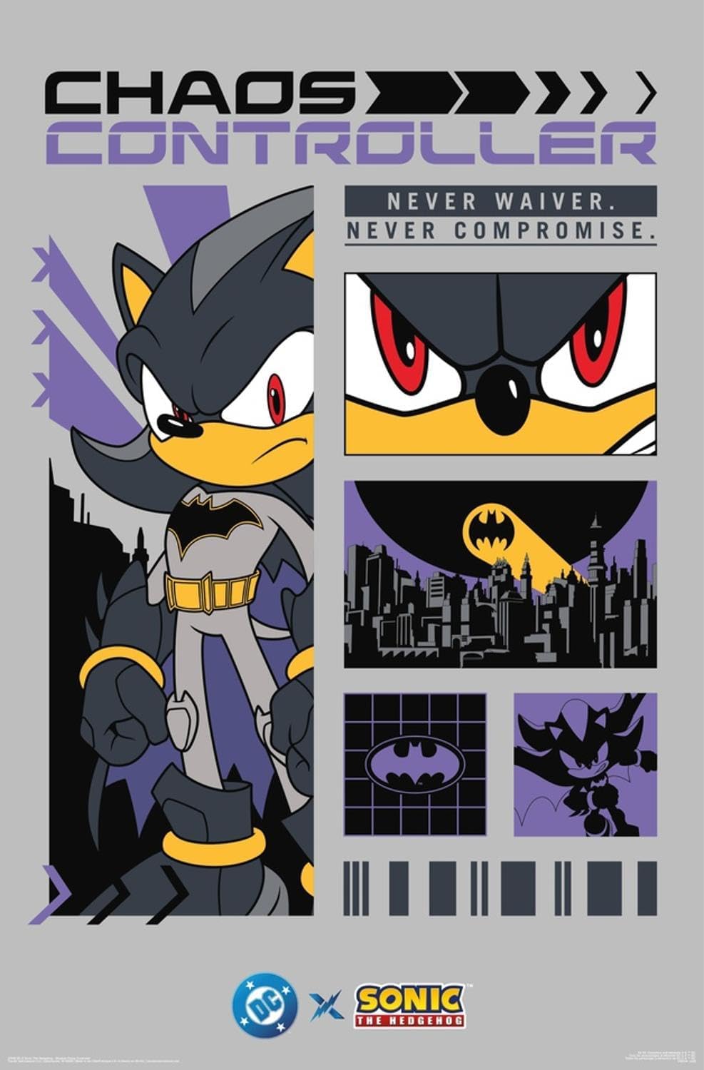 DC X Sonic The Hedgehog - Shadow Chaos Controller Wall Poster, 19L" x 13W", Premium Unframed Version