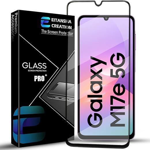 EITANSHA CREATION Tempered Glass Screen Protector Compatible for Samsung Galaxy M17e 5G / Samsung Galaxy M17E with Edge-t...