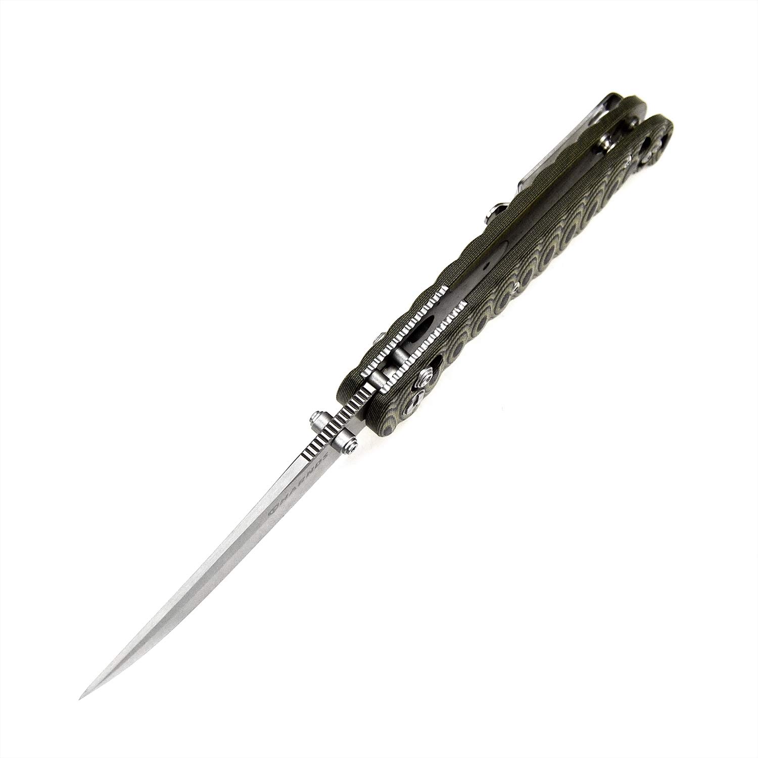 Harnds Giant Silkworm Klappmesser mit SandvikSteel BladeG10-Griff Camping-Taschenmesser mit umkehrbarem Taschenclip