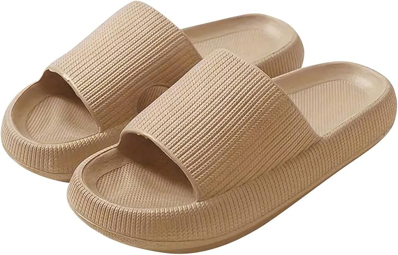 Slippers for Women and Men Non Slip Quick Drying Shower Weight Loose Exercise Slides with Cushion Recovery Slides Soft Sole Open Toe House Slippers