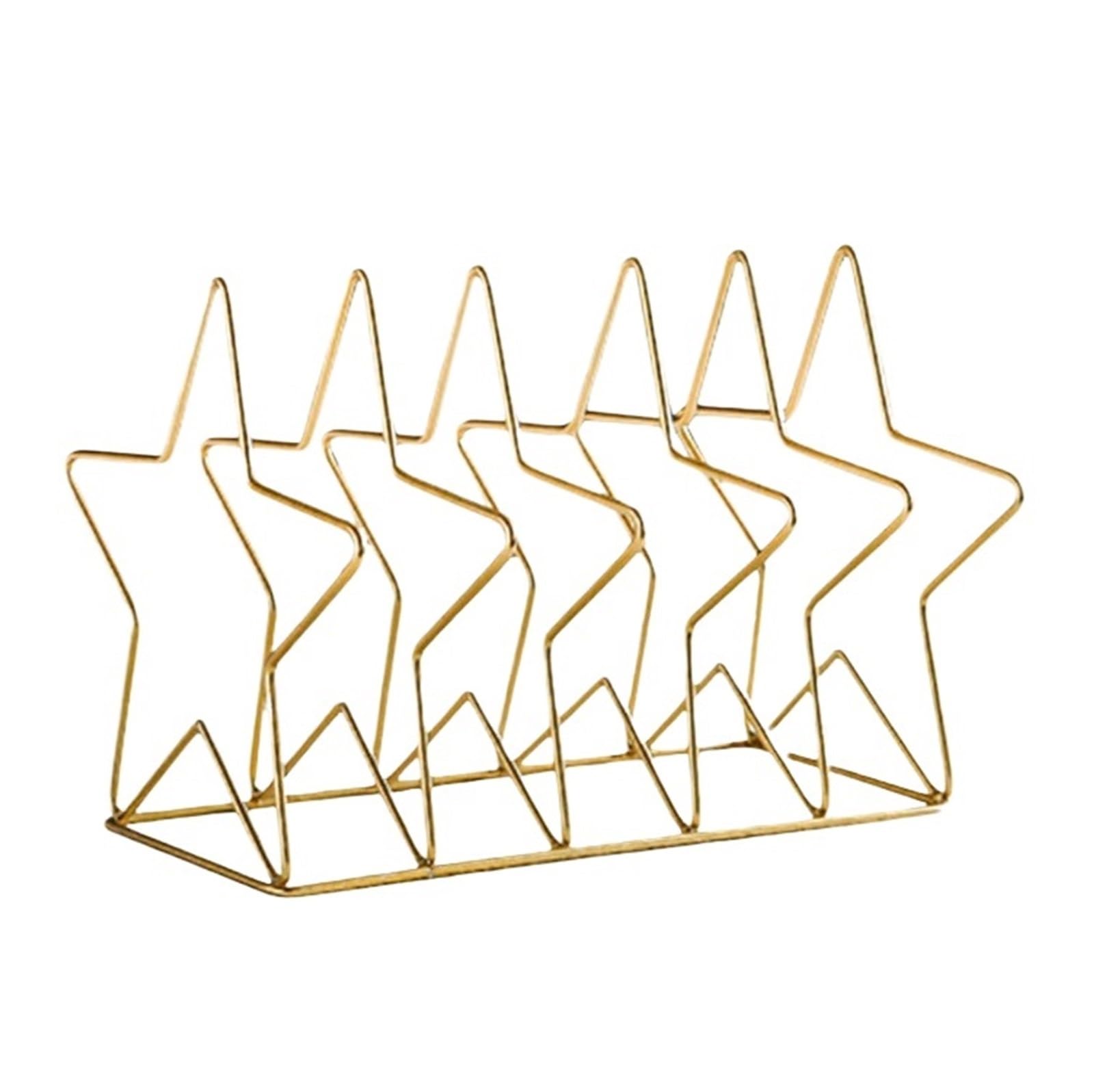 Ptasccne Desktop Pentagram Small Magazine Holder Gold Simple Magazine Rack Space-Saving, for Home Office School magazine rack