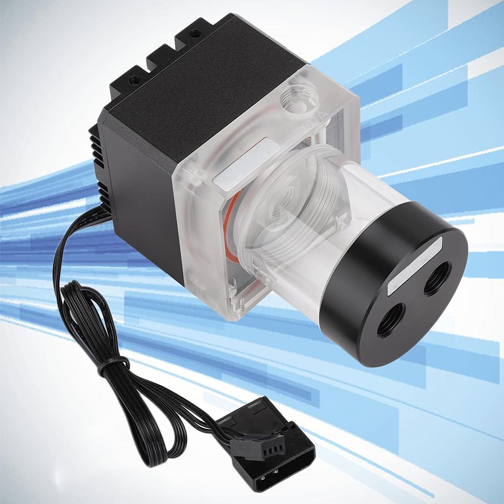 Cuifati Zintegrowana Pompa ze Zbiornikiem Chłodzenia wodą do Komputera PC 800 L/h, Anoda Aluminiowa + PMMA + POM, Kolor Czarny/srebrny, Rozruch 7 V, Głowica Pompy 3,1 Stopy, Efektywne Odprowadzanie