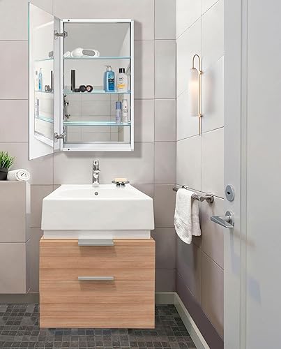 Miniatura 4 de Krugg Botiquín  Montaje en superficie o empotrado  Bisagra Blum de cierre suave de 170 grados  (20 x 36 pulgadas)