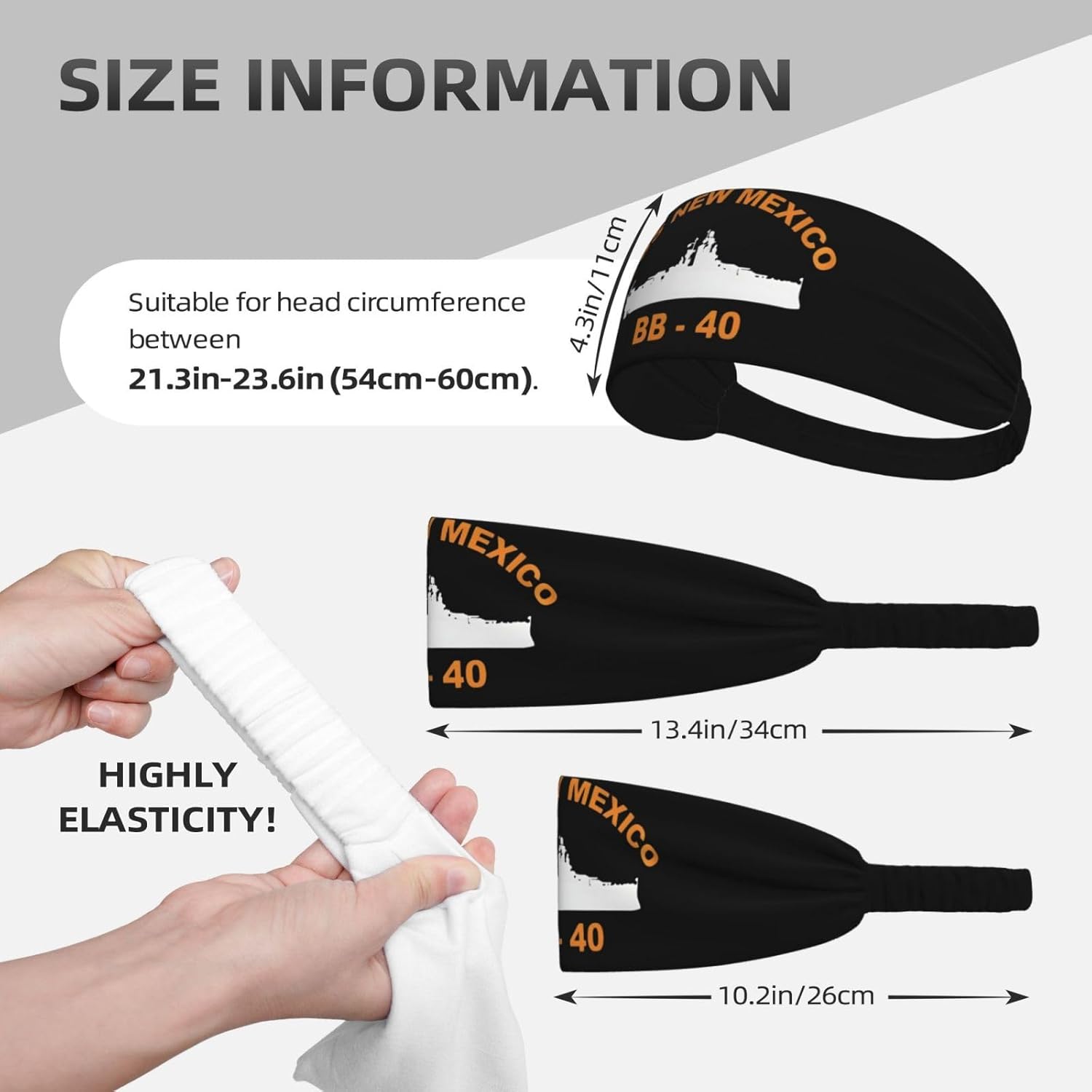 Sports Sweatband for Men Women Headband Sweat Resistant Perfect Gym Outdoor Yoga Workout Activities Running