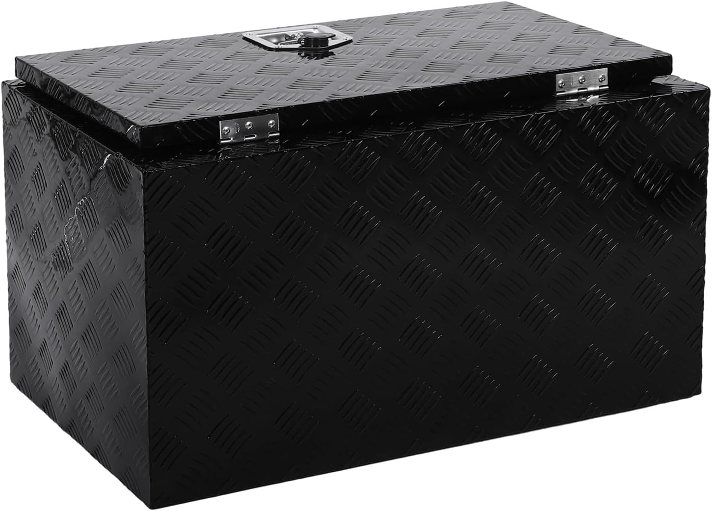 Luqeeg 30x17x18 Inch Underbody Truck Box, Heavy Duty Metal Storage Case with Lockable T Handle Keys, Waterproofing Powder Coated Cargo Organizer, Ideal for Trailer Pickup RV Bed ATV Frame