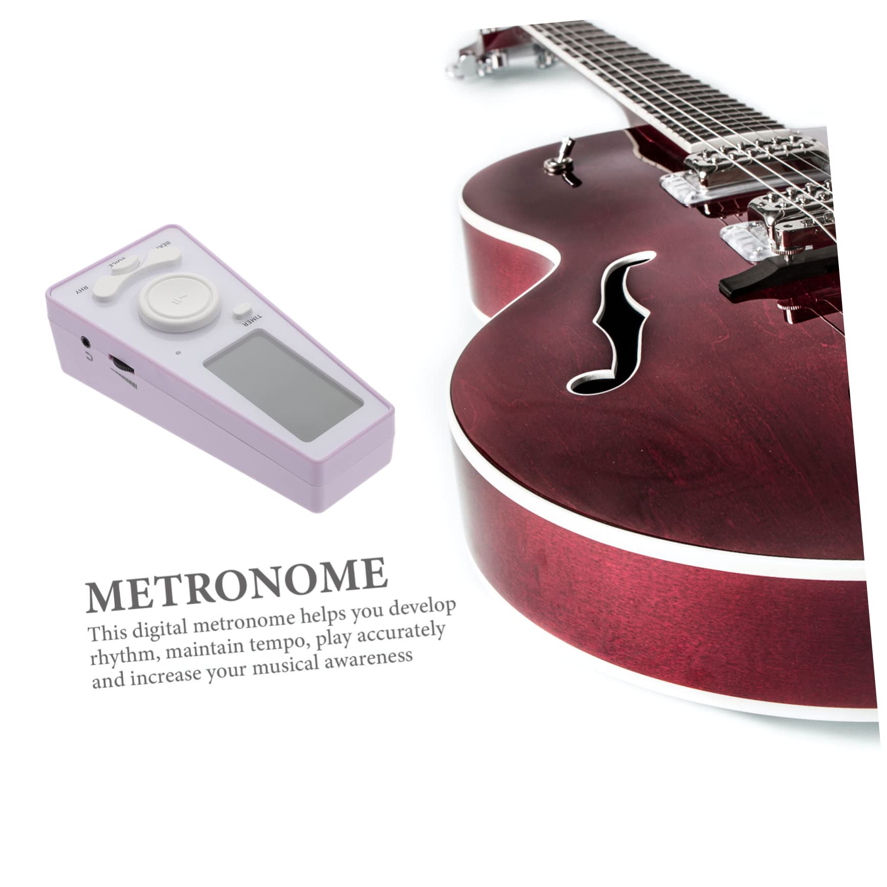 BESPORTBLE Portable Electronic Metronome Tuner for Piano Guitar Violin Flute Versatile Rhythm Tool for Music present for Beginners