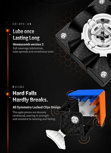 Miniatura 4 de FUNNXYZ GAN 356 M, cubo de velocidad magnético 3x3, sin adhesivo, Gans 356M Magic Cube Gan Cube (Lite ver. 2020, sin GES)